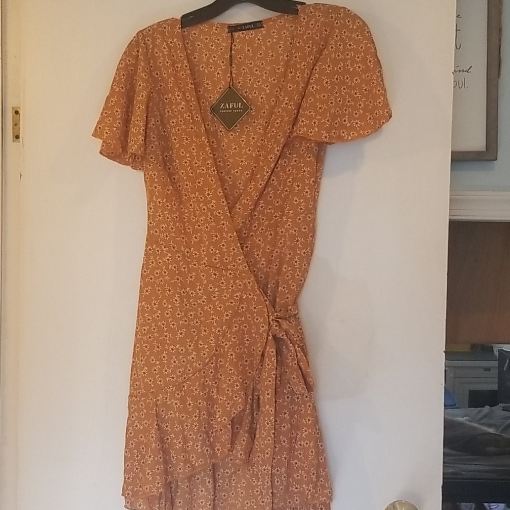 DAMAGED* Mini wrap dress